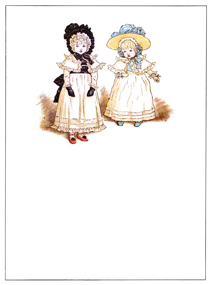 Kate Greenaway – BLUE SHOES [from Marigold Garden]. Free illustration for personal and commercial use.