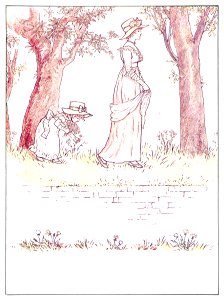 Kate Greenaway – THE DAISES [from Marigold Garden]. Free illustration for personal and commercial use.