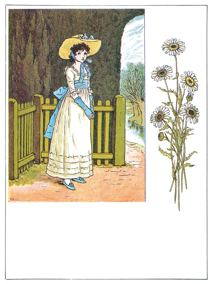 Kate Greenaway – SUSAN BLUE [from Marigold Garden]. Free illustration for personal and commercial use.