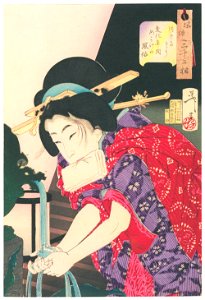 Tsukioka Yoshitoshi – Looks Cold’, Mannerisms of a Concubine from the Bunka Period [from Thirty-two Aspects of Women]