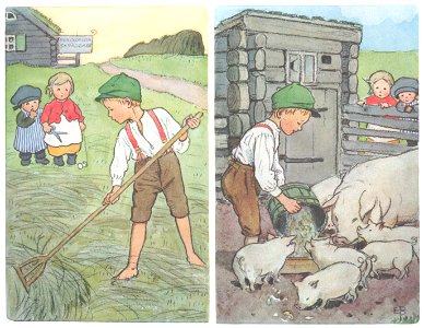 Elsa Beskow – Plate 12 [from Pelle’s New Suit]