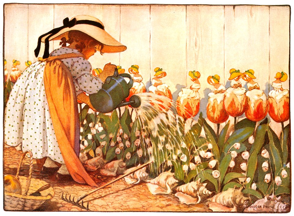 Jessie Willcox Smith – Mary, Mary, quite contrary [from Mother Goose]
