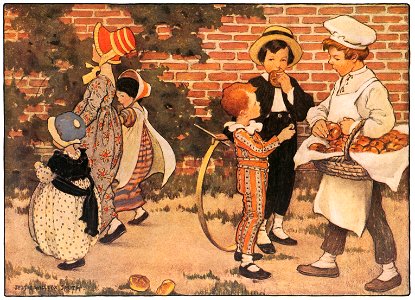Jessie Willcox Smith – Hot-cross buns, Hot-cross buns [from Mother Goose]