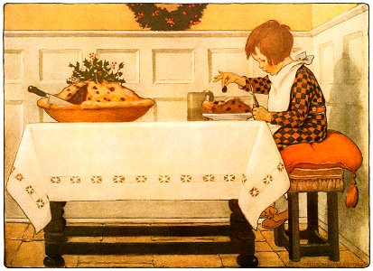 Jessie Willcox Smith – Little Jack Horner sat in a corner [from Mother Goose]