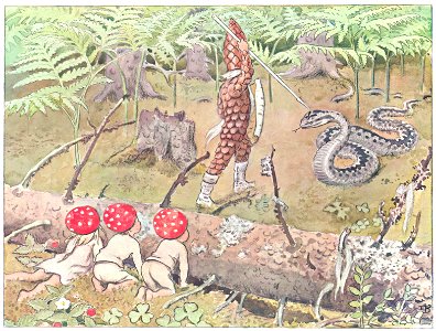 Elsa Beskow – Plate 4 [from Children of the Forest]. Free illustration for personal and commercial use.