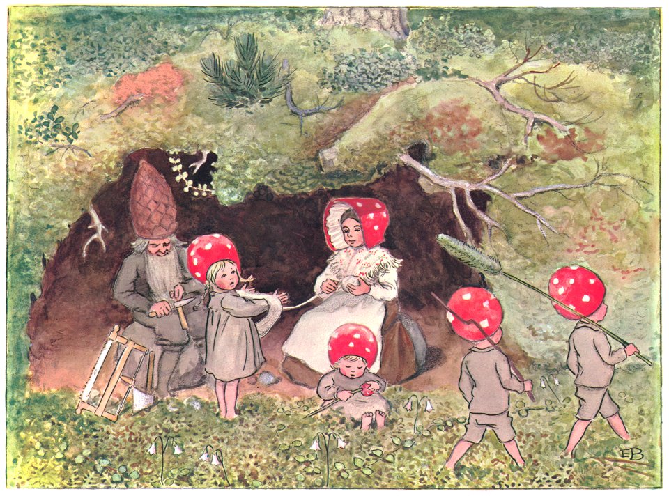 Elsa Beskow – Plate 1 [from Children of the Forest]