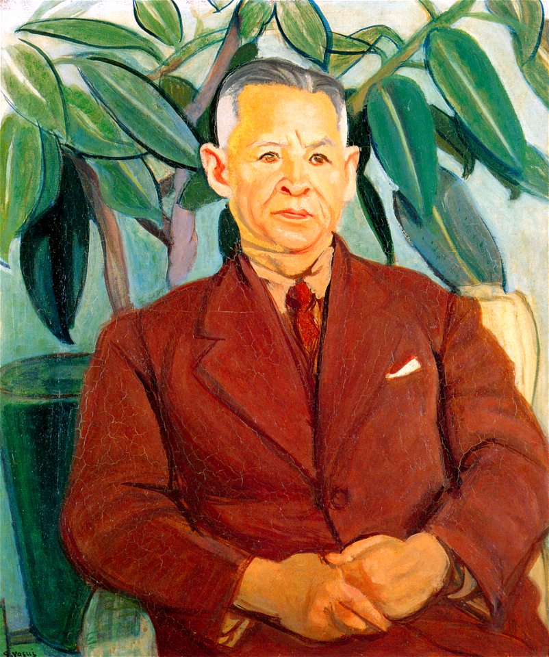 Yasui Sōtarō – Portrait of Usami [from Sōtarō Yasui: the 100th anniversary of his birth]