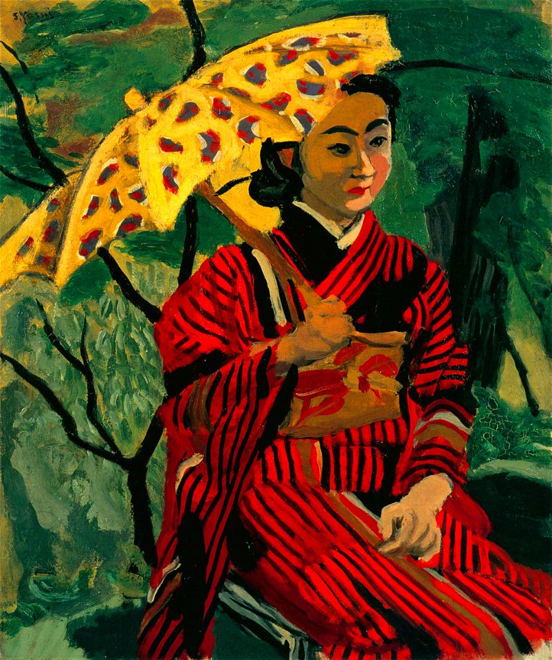 Yasui Sōtarō – Woman with a Parasol [from Sōtarō Yasui: the 100th anniversary of his birth]