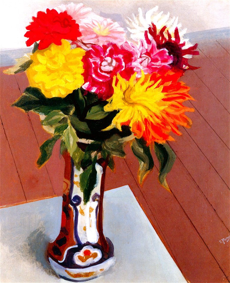 Yasui Sōtarō – Dahlias [from Sōtarō Yasui: the 100th anniversary of his birth]