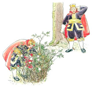 Elsa Beskow – Plate 6 [from Princess Sylvie]. Free illustration for personal and commercial use.