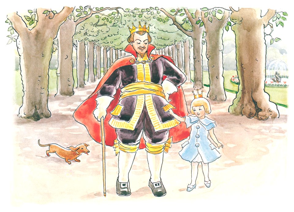 Elsa Beskow – Plate 1 [from Princess Sylvie]. Free illustration for personal and commercial use.