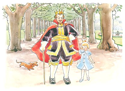Elsa Beskow – Plate 1 [from Princess Sylvie]. Free illustration for personal and commercial use.