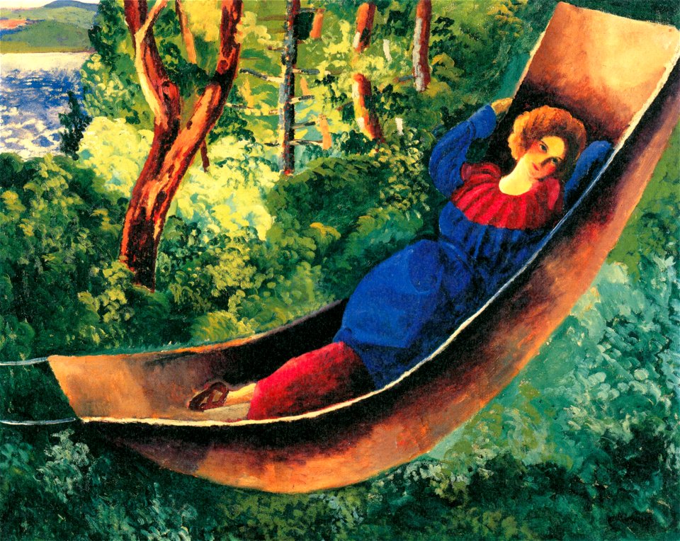 Moïse Kisling – Young Lady in Hammock [from Marie Laurencin and her Era: Artists attracted to Paris]