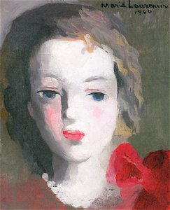 Marie Laurencin – Face of Woman [from Marie Laurencin and her Era: Artists attracted to Paris]. Free illustration for personal and commercial use.