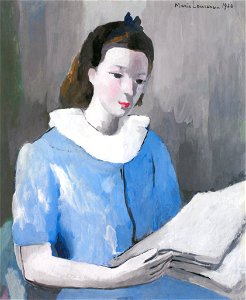 Marie Laurencin – Suzanne Moreau in Blue [from Marie Laurencin and her Era: Artists attracted to Paris]