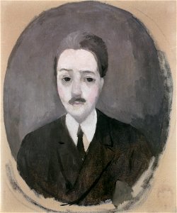 Marie Laurencin – Portrait of Georges Bénard [from Marie Laurencin and her Era: Artists attracted to Paris]. Free illustration for personal and commercial use.
