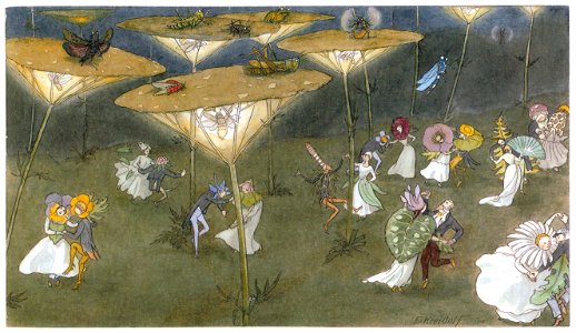 Ernst Kreidolf – The Ball [from Flower Fairy Tale]