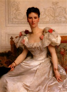William Adolphe Bouguereau – Portrait of Madame la Comtesse de Cambacérès [from Bouguereau]. Free illustration for personal and commercial use.