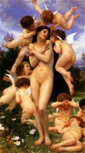 William Adolphe Bouguereau – The Return of Spring [from Bouguereau]. Free illustration for personal and commercial use.