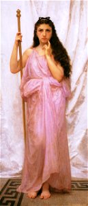 William Adolphe Bouguereau – Young Priestess [from Bouguereau]. Free illustration for personal and commercial use.