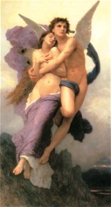 William Adolphe Bouguereau – The Abduction of Psyche [from Bouguereau]. Free illustration for personal and commercial use.