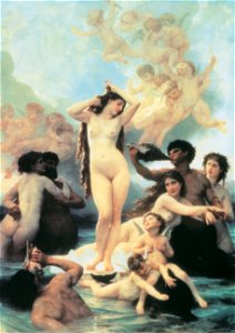William Adolphe Bouguereau – The Birth of Venus [from Bouguereau]. Free illustration for personal and commercial use.