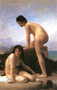 William Adolphe Bouguereau – The Bathers [from Bouguereau]. Free illustration for personal and commercial use.
