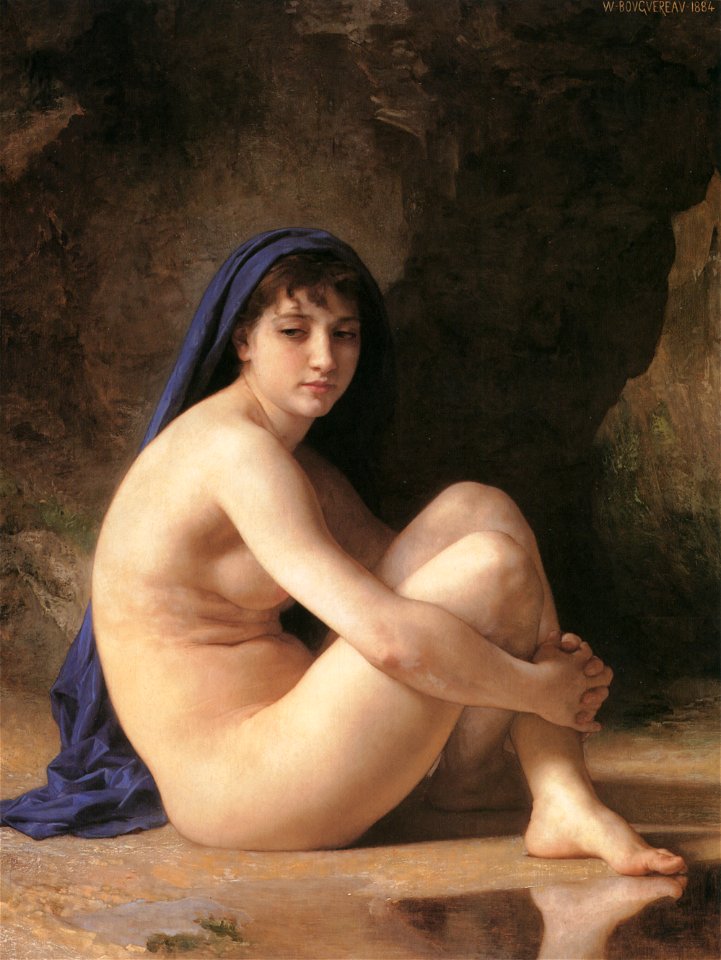 William Adolphe Bouguereau – Seated Nude [from Bouguereau]