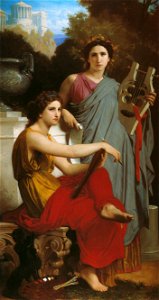 William Adolphe Bouguereau – Art and Literature [from Bouguereau]. Free illustration for personal and commercial use.