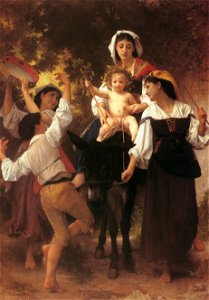William Adolphe Bouguereau – Return from the Harvest [from Bouguereau]. Free illustration for personal and commercial use.