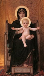 William Adolphe Bouguereau – Virgin and Child [from Bouguereau]. Free illustration for personal and commercial use.