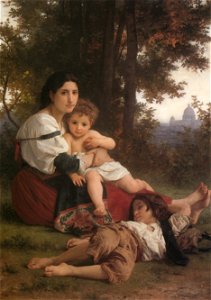 William Adolphe Bouguereau – Rest [from Bouguereau]. Free illustration for personal and commercial use.