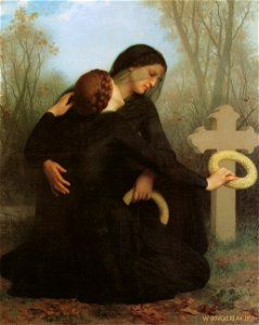 William Adolphe Bouguereau – All Saints’ Day [from Bouguereau]. Free illustration for personal and commercial use.