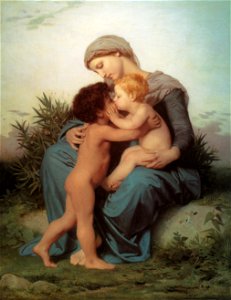 William Adolphe Bouguereau – Fraternal Love [from Bouguereau]. Free illustration for personal and commercial use.