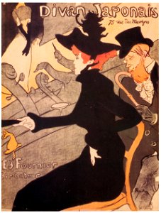 Henri de Toulouse-Lautrec – Divan Japonais. [from Catalogue de l’Exhibition Paris de la Belle Epoque 1982]