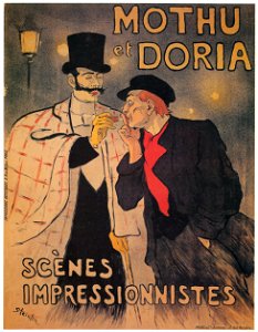 Théophile Steinlen – Mothu et Doria. Scènes impressionistes. [from Catalogue de l’Exhibition Paris de la Belle Epoque 1982]