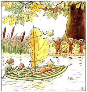 Elsa Beskow – Plate 11 [from Woody, Hazel and Little Pip]