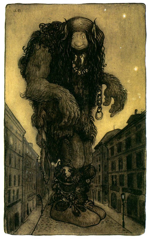 John Bauer – The Giant Who Slept for Ten Thousand Years [from Swedish Folk Tales]