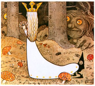 John Bauer – Dag and Daga, and the Flying Troll of Sky Mountain 5 [from Swedish Folk Tales]