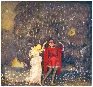 John Bauer – The Golden Key 2 [from Swedish Folk Tales]. Free illustration for personal and commercial use.