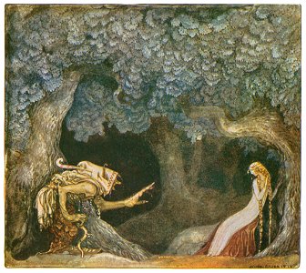 John Bauer – The Queen’s Pearl Necklace 2 [from Swedish Folk Tales]. Free illustration for personal and commercial use.