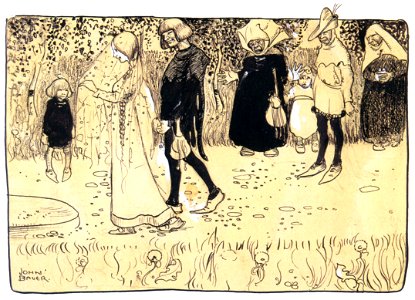 John Bauer – The Elf King’s Ball 2 [from Swedish Folk Tales]. Free illustration for personal and commercial use.
