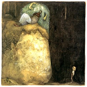 John Bauer – The Boy Who Was Never Afraid 1 [from Swedish Folk Tales]. Free illustration for personal and commercial use.