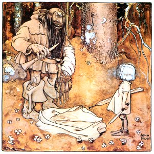 John Bauer – The Old Troll of Big Mountain 2 [from Swedish Folk Tales]. Free illustration for personal and commercial use.