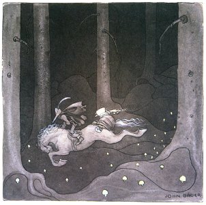 John Bauer – The Troll Ride 2 [from Swedish Folk Tales]. Free illustration for personal and commercial use.