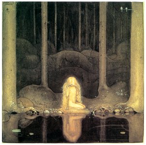 John Bauer – Leap the Elk and Little Princess Cottongrass 4 [from Swedish Folk Tales]