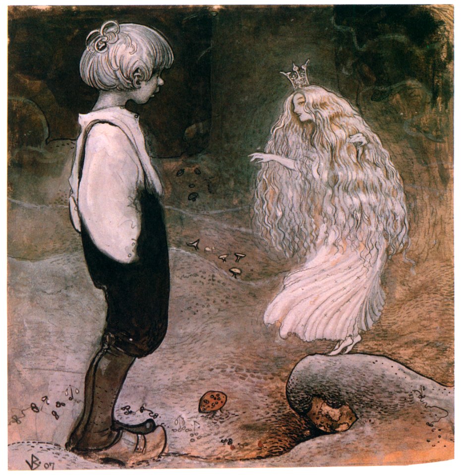 John Bauer – The Seven Wishes [from Swedish Folk Tales]. Free illustration for personal and commercial use.