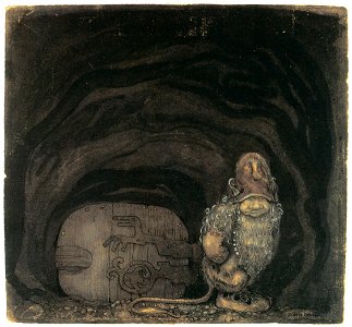 John Bauer – When Mother Troll Took in the King’s Washing 1 [from Swedish Folk Tales]. Free illustration for personal and commercial use.