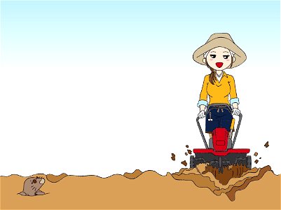 Agriculture rotary tiller. Free illustration for personal and commercial use.