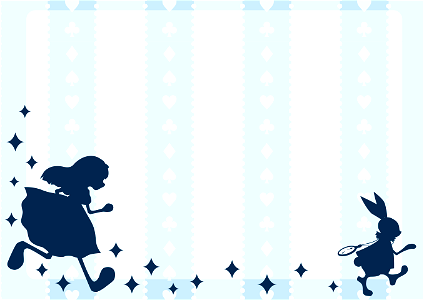 Alice and white rabbit. Free illustration for personal and commercial use.